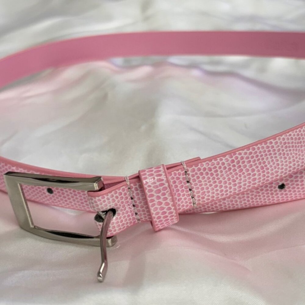 NWOT Women's Embossed Leather Skinny Belt